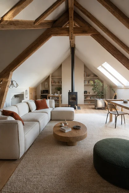 Perspective intérieure du projet Les Combles Calmes