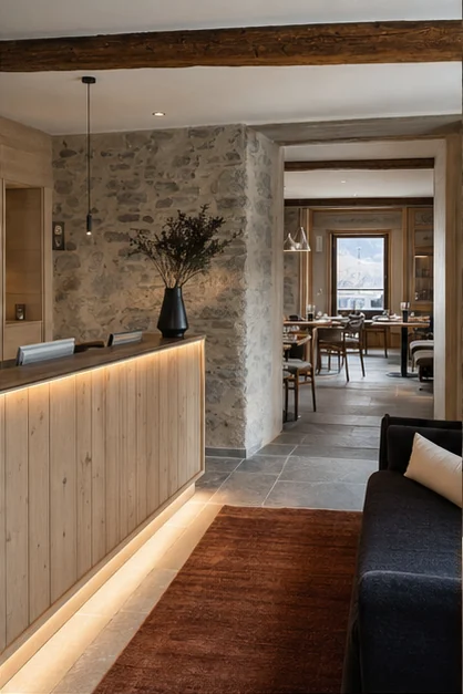 Vue transformée du projet Maison d’Hôtes Sillage